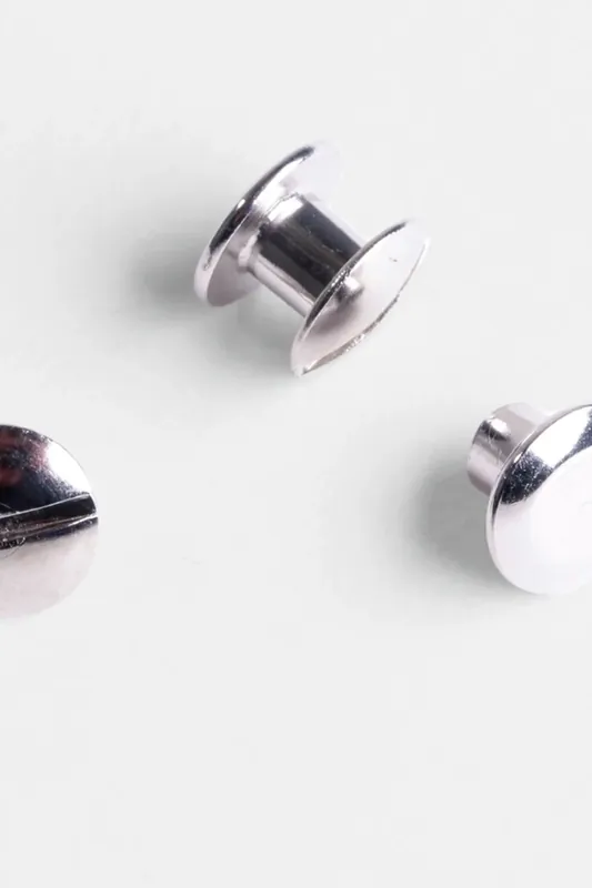 Zertifiziert Buchschrauben Silber 10 Stück