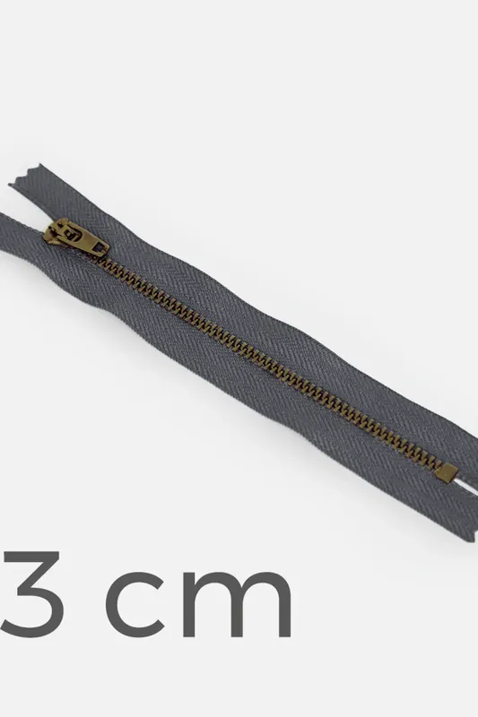 Kostenfreie Lieferung Jeans-Reißverschluss Metall Messing 13cm Anthrazit B39