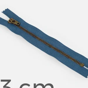 Jeans-Reißverschluss Metall Messing 13cm Blau D240 Expressversand