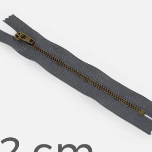 Jeans-Reißverschluss Metall Messing 12cm Anthrazit B39 Großhandel