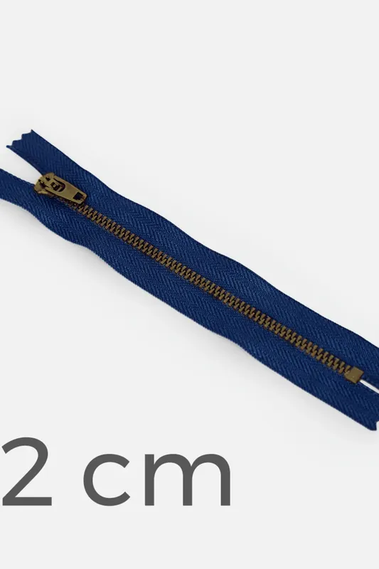 Jeans-Reißverschluss Metall Messing 12cm Marine D40 Markenprodukt