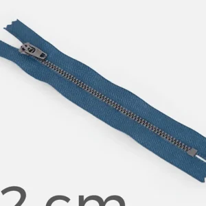 Neuheit Jeans-Reißverschluss Metall Antique 12cm Blau D240