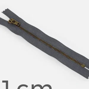 Billig Jeans-Reißverschluss Metall Messing 11cm Anthrazit B39