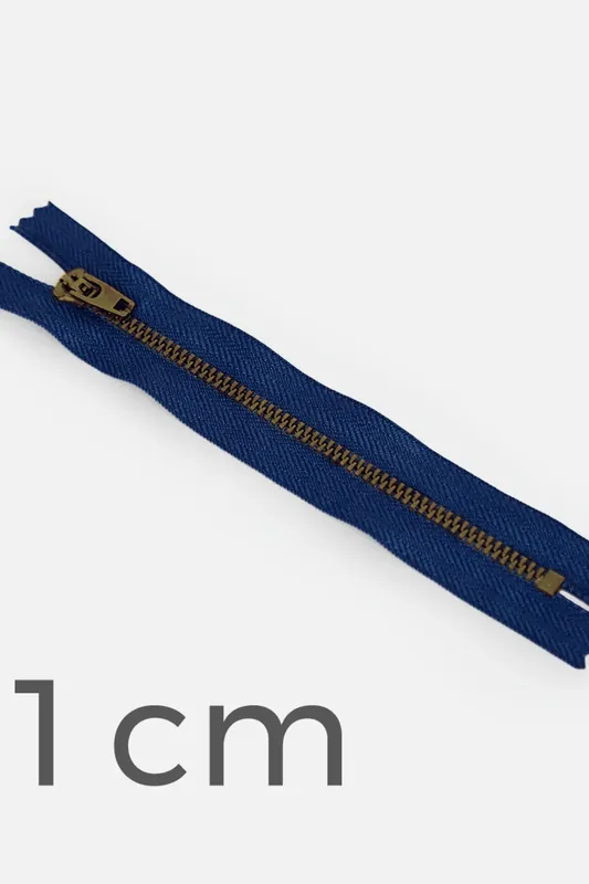 Bestpreis Jeans-Reißverschluss Metall Messing 11cm Marine D40