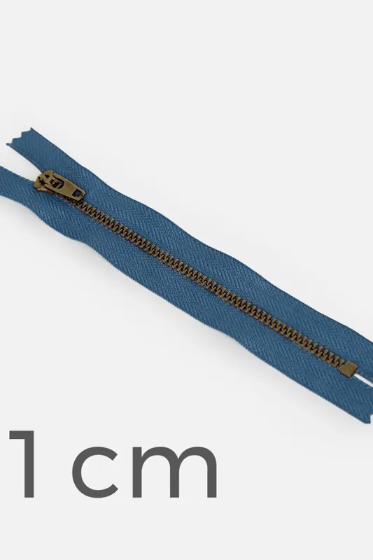 Sichere Zahlung Jeans-Reißverschluss Metall Messing 11cm Blau D240