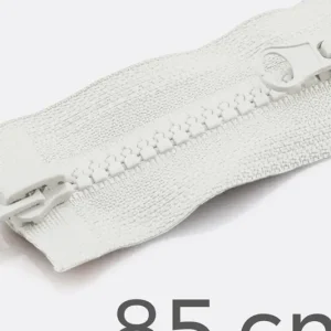 Zwei-Wege Reißverschluss 85cm Weiß B3 Weltweiter Versand