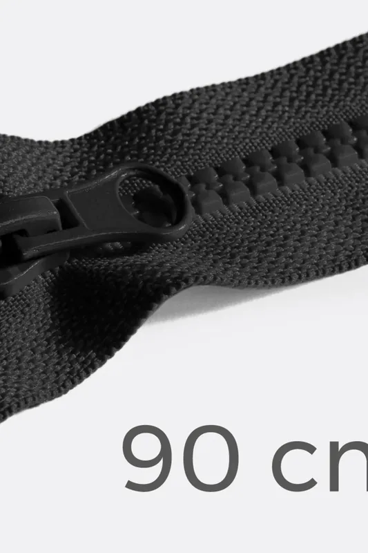 Reißverschluss teilbar 90cm Schwarz B5 Neu