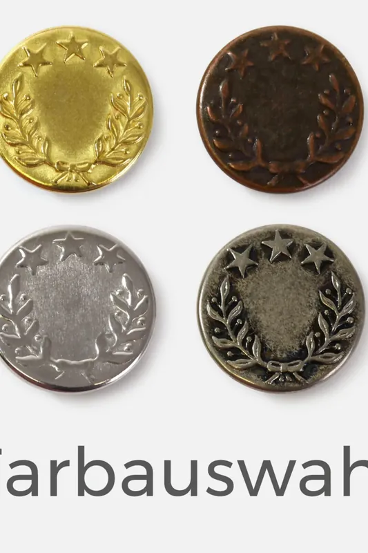 Zertifiziert Jeansknopf 2 Stück