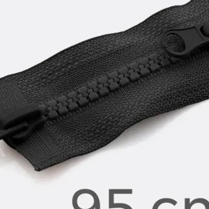 Original Zwei-Wege Reißverschluss 95cm Schwarz B5