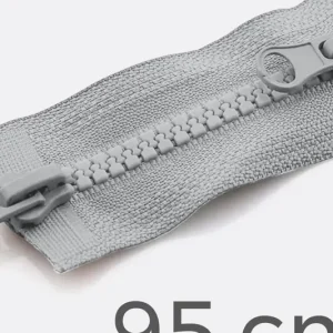 Aktuell Zwei-Wege Reißverschluss 95cm Hellgrau D132