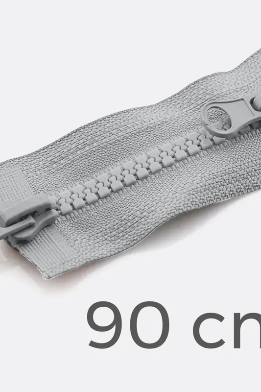 Highlight Zwei-Wege Reißverschluss 90cm Hellgrau D132