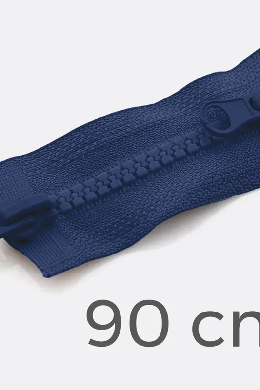 Zwei-Wege Reißverschluss 90cm Marine D40 Nur Heute