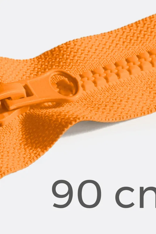 Reißverschluss teilbar 90cm Orange B40 Letzte Chance