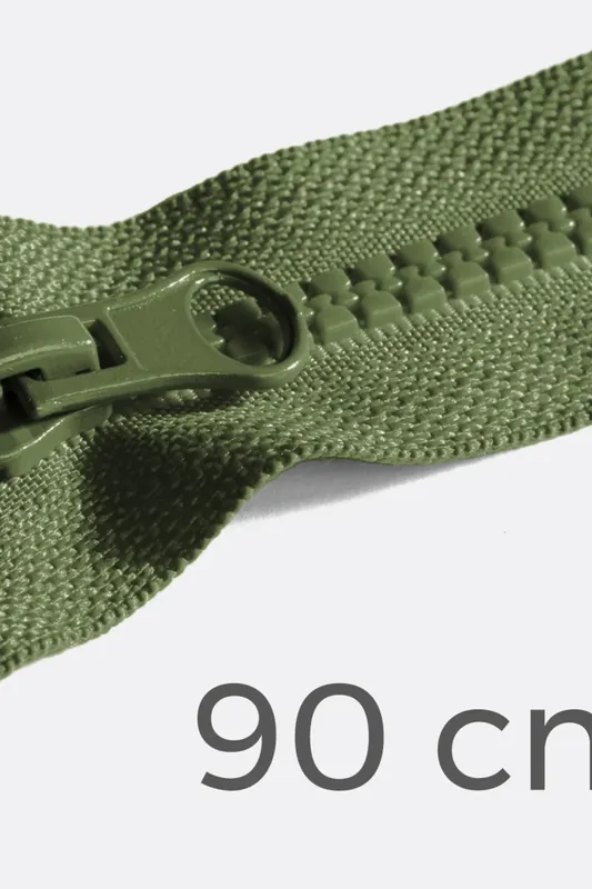 Reißverschluss teilbar 90cm Oliv D887 Garantierte Lieferung