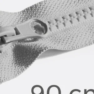 Großhandel Reißverschluss teilbar 90cm Hellgrau D132