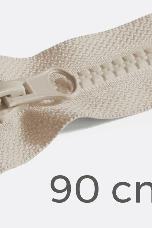 Begrenztes Angebot Reißverschluss teilbar 90cm Beige D371