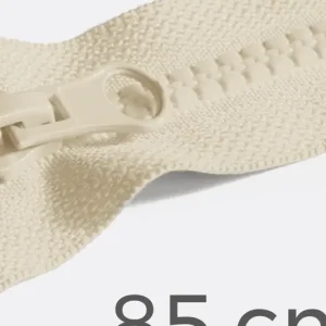 Zertifiziert Reißverschluss teilbar 85cm Milchweiß D99