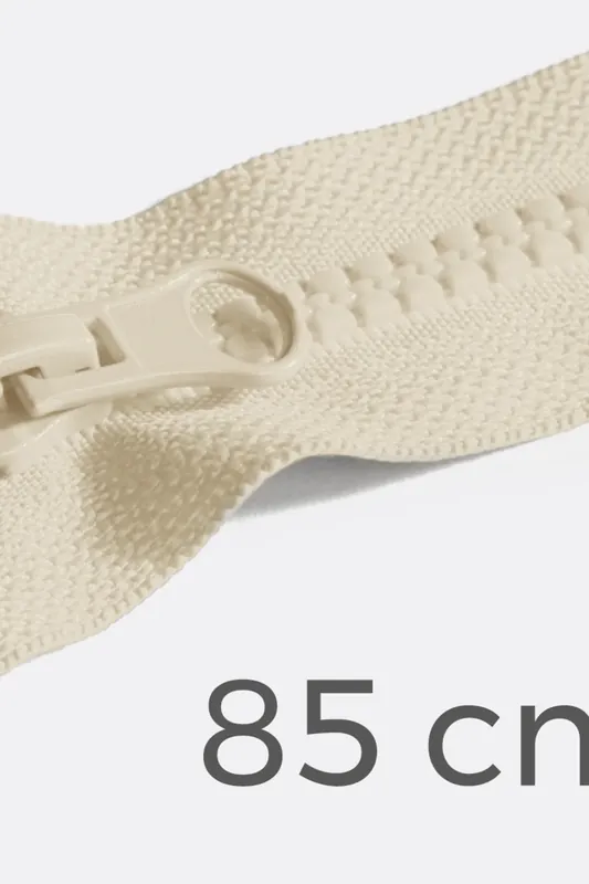 Zertifiziert Reißverschluss teilbar 85cm Milchweiß D99