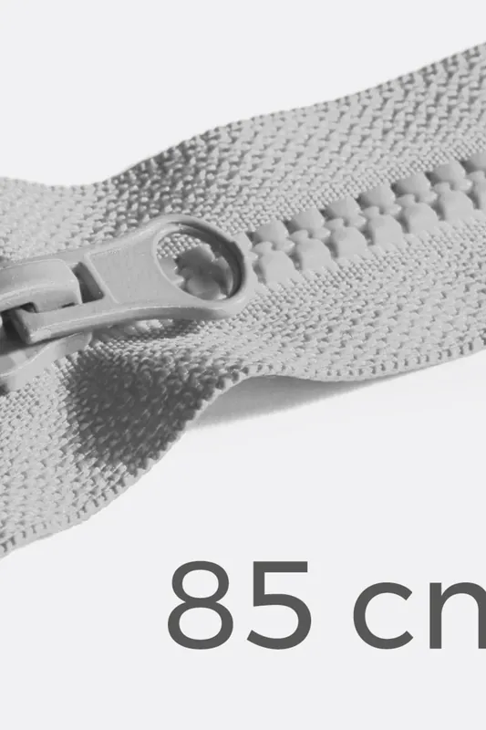 Reißverschluss teilbar 85cm Hellgrau D132 Gratis Versand