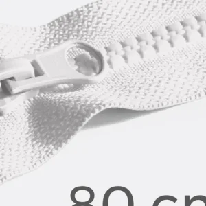 Abverkauf Reißverschluss teilbar 80cm Weiß B3