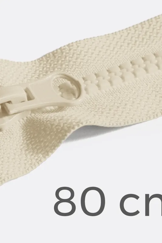Top-Angebot Reißverschluss teilbar 80cm Milchweiß D99