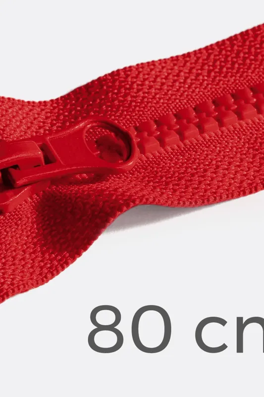 Reißverschluss teilbar 80cm Feuerrot D820 Top-Preis