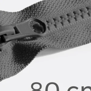 Im Trend Reißverschluss teilbar 80cm Dunkelgrau D306