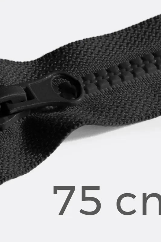 Reißverschluss teilbar 75cm Schwarz B5 Neue Kollektion