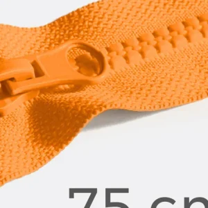 Reißverschluss teilbar 75cm Orange B40 Billig