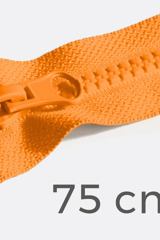 Reißverschluss teilbar 75cm Orange B40 Billig