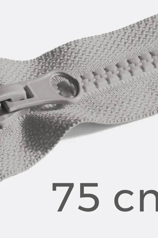 Bestseller Reißverschluss teilbar 75cm Mausgrau B24