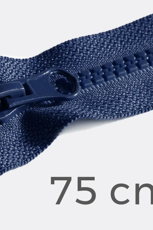 Knallerangebot Reißverschluss teilbar 75cm Marine D40