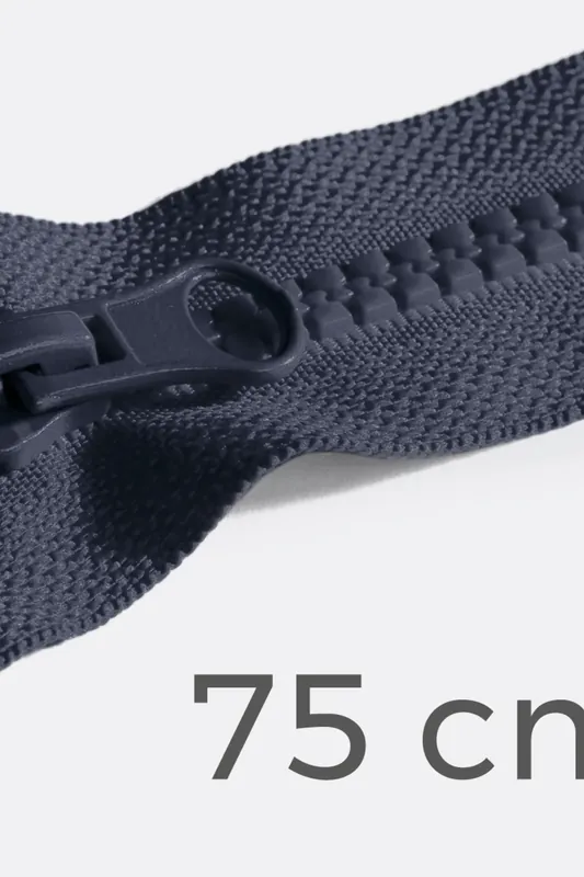 Reißverschluss teilbar 75cm Indigo D196 Top-Qualität