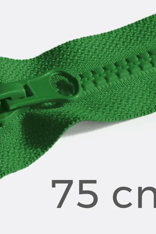 Bestpreis Reißverschluss teilbar 75cm Grasgrün D52