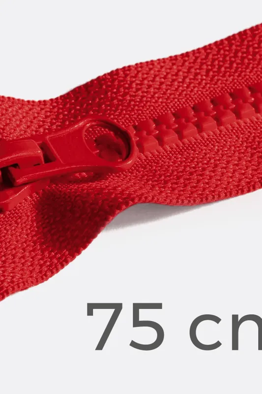 Super-Preis Reißverschluss teilbar 75cm Feuerrot D820