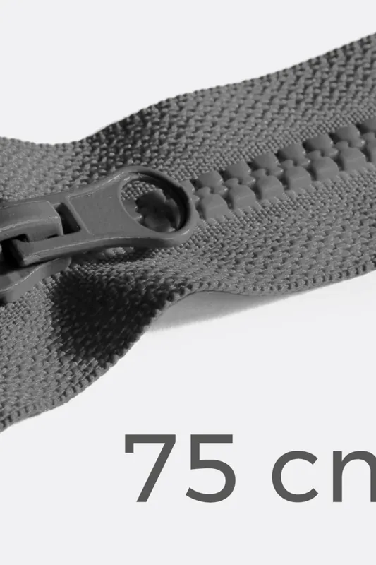 Reißverschluss teilbar 75cm Dunkelgrau D306 Top-Angebot