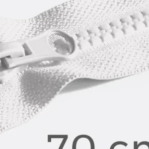 Reißverschluss teilbar 70cm Weiß B3 Sichere Zahlung