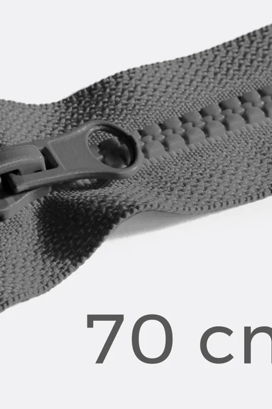 Reißverschluss teilbar 70cm Dunkelgrau D306 Highlight