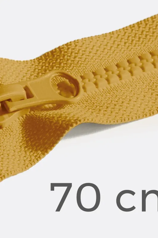 Reißverschluss teilbar 70cm Curry D87 Direktkauf