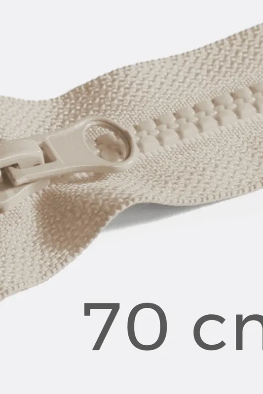 Schnäppchen Reißverschluss teilbar 70cm Beige D371