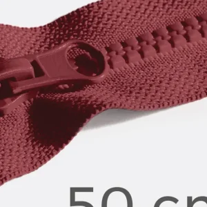 Expressversand Reißverschluss teilbar 50cm Bordeaux D520