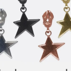 Zipper Stern für 6,5mm Raupe 4 Stück Top-Preis