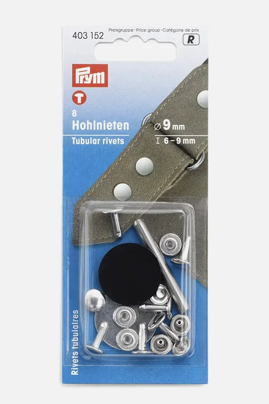 Hohlnieten Silber 6-9mm 8 Stück Jetzt Zugreifen