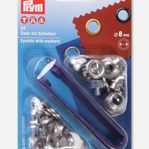 Ösen mit Scheiben Silber 8mm Handgefertigt