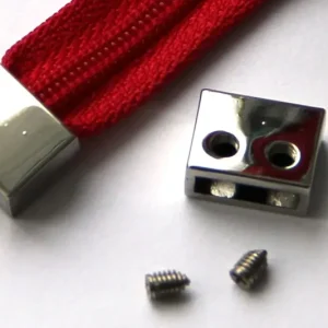 Echt Reißverschluss Endstück Silber