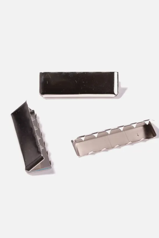 Gurtband-Endstücke Silber 40mm 10 Stück Versand Am Gleichen Tag