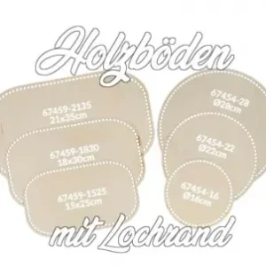 Schneller Versand Korbformen - Anhäkelformen / Macrame Korbbodenrohlinge - Verschiedene Größen & Formen Flechtboden / Taschenboden aus Holz