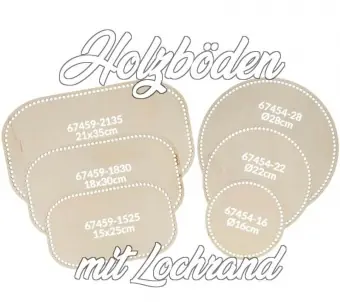 Schneller Versand Korbformen – Anhäkelformen / Macrame Korbbodenrohlinge – Verschiedene Größen & Formen Flechtboden / Taschenboden aus Holz