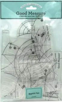 Geld-Zurück-Garantie Baptist Fan Set – 5er Quiltlineal-Set – Good Measure Longarm Quilting Template – Rulerwork Maschinenquiltlineal von Amanda Murphy