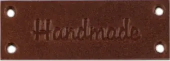 Handmade Lederlabel – Echtleder Etikett Aufnäher – Braun Kracherpreis